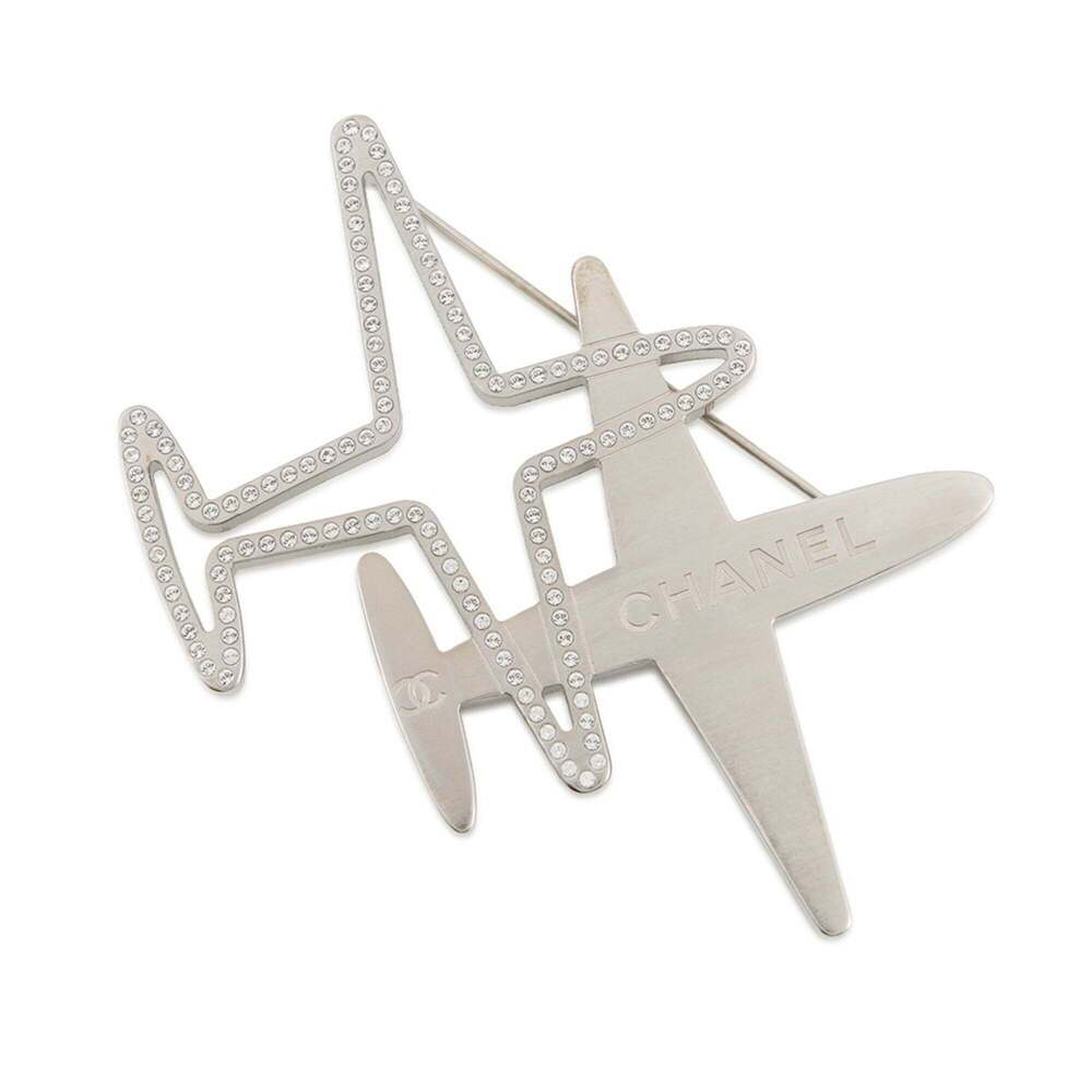 CHANEL Silver Logo Brooch - Picture 1 of 9
